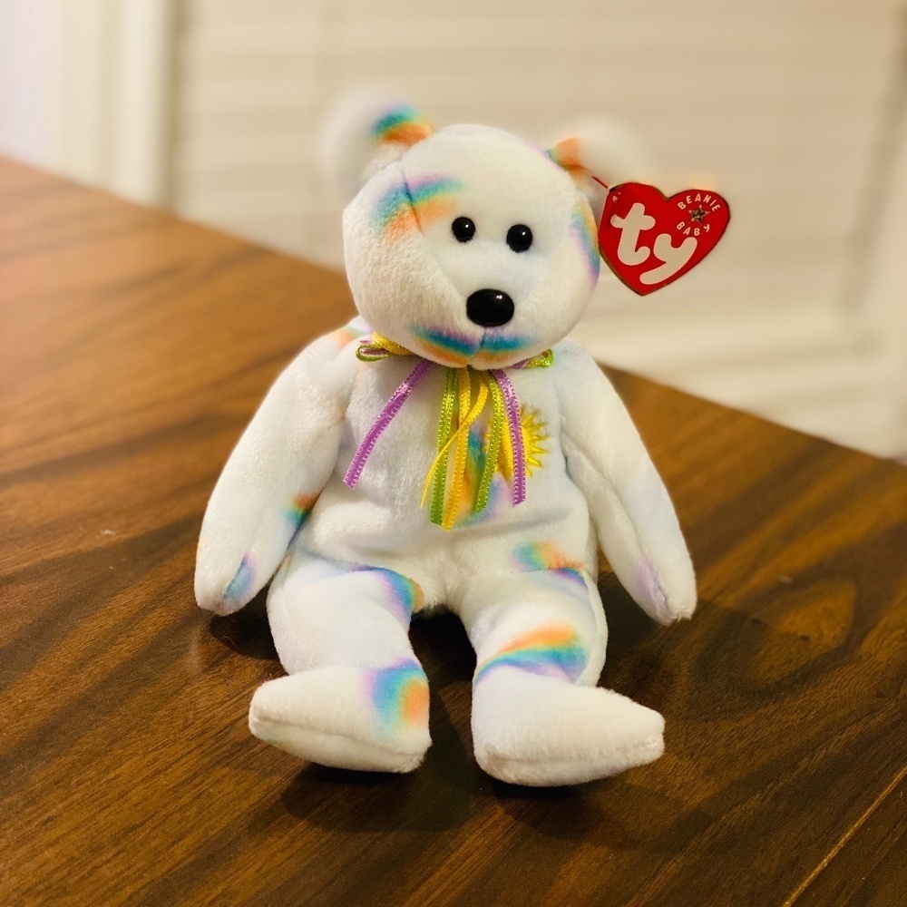 Ty Beanie Baby Cheery Bear - Never Played With